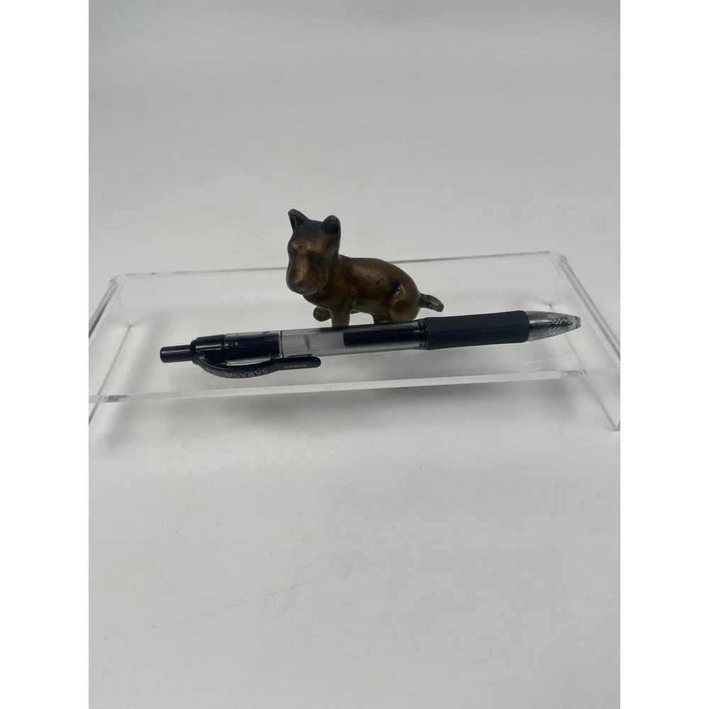 Vtg Cast Metal Scottie Dog Figurine 2” Mid Century Bronze Finish MCM Decor